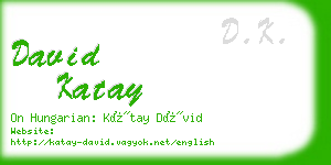 david katay business card